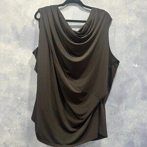 LANE BRYANT BLACK SLEEVELESS BLOUSE COLOR BLACK SIZE 26/28 PLUS SLEEVELESS